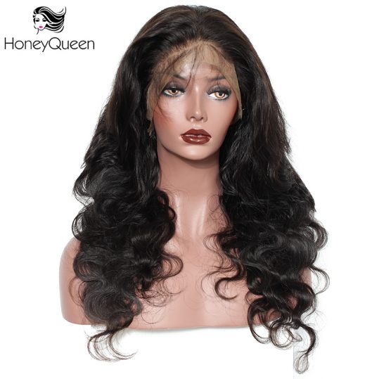 360 Lace Frontal Wigs For Black Women Pre Plucked Body Wave 180% Density Honey Queen Brazilian Remy Hair 100% Human Hair Wigs