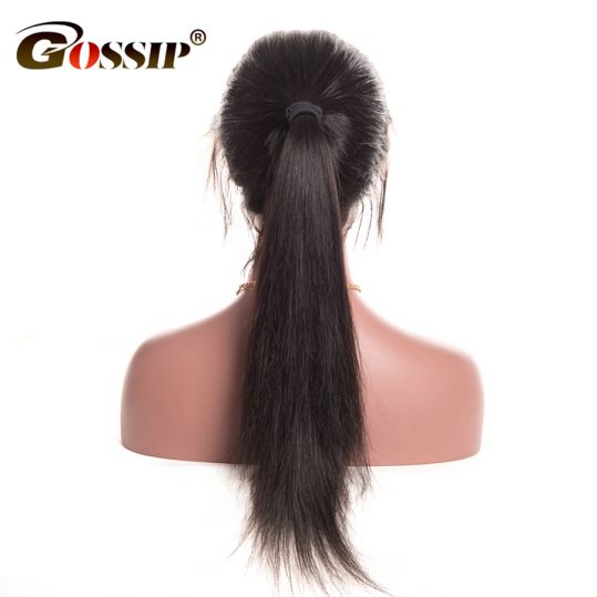 Gossip Lace Front Human Hair Wigs For Black Women Malaysian Silky Straight Hair Wigs 8"-24" Pre Plucked Swiss Lace Wig Non Remy