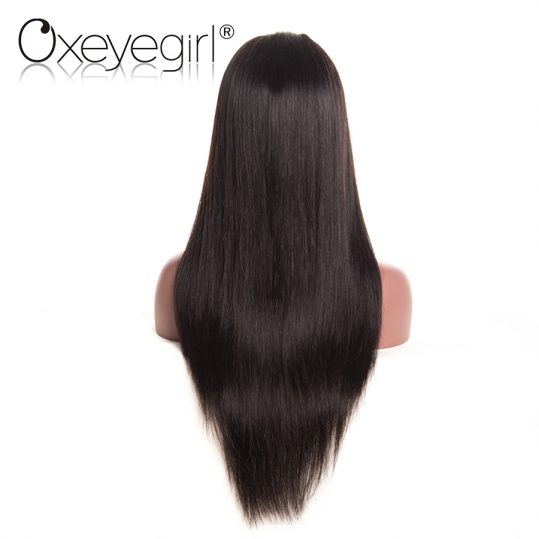 Oxeye girl Brazilian Straight Hair Wig Pre Plucked Lace Front Human Hair Wigs For Black Women Non Remy Hair Wigs With Baby Hair