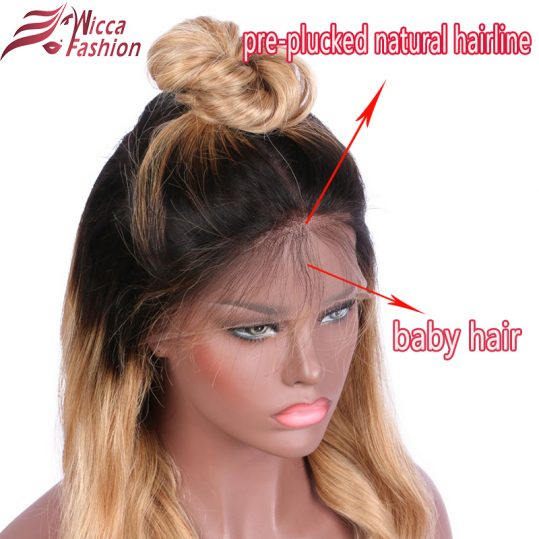 dream beauty Body Wave Ombre 27 Color Front lace wig Non-Remy Hair Brazilian Human Hair Wigs With Baby Hair