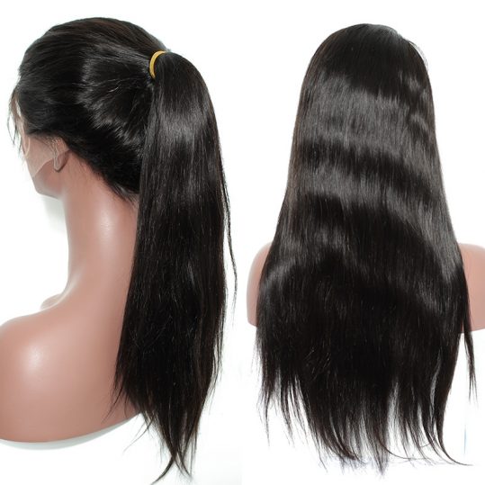Lace Front Human Hair Wigs For Black Women Straight 250% Density Pre Plucked Hairline With Baby Hair Brazilian Remy Hair