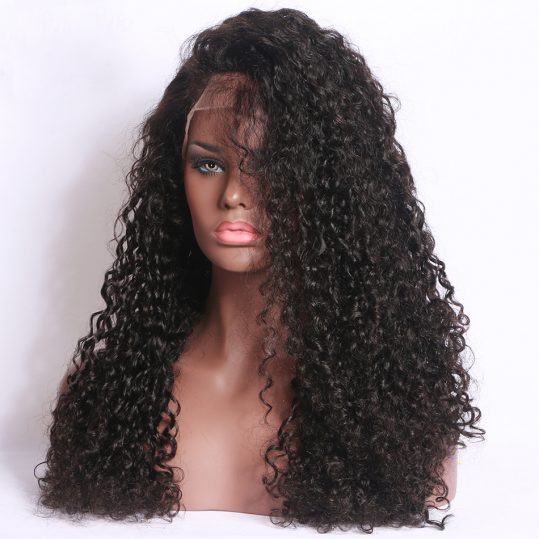 LUFFY Curly Pre Plucked Hairline Glueless Full Lace Human Hair Wigs For Black Women Non Remy Brazilian Hair 12"-24" 130 Density
