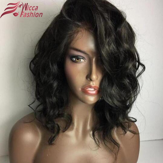 Dream Beauty Brazilian Human Hair Natural Color Lace Front Wigs 130% Density Non-Remy Bob Wig With Baby Hair For Black Women