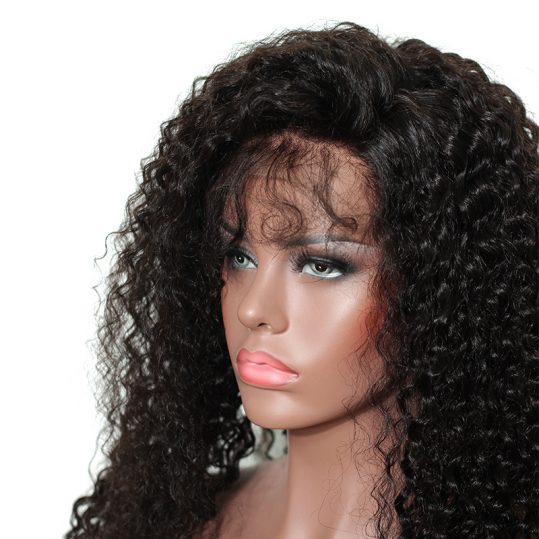 250% Density Curly Lace Front Human Hair Wigs For Black Women You May Brazilian Remy Hair With Baby Hair Bleached Knots