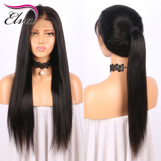 Elva Hair Straight Lace Front Human Hair Wigs For Black Women Glueless Lace Wigs Pre Plucked With Baby Hair Brazilian Remy Hair