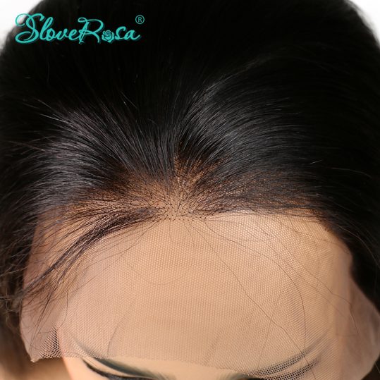 Straight Wigs For Black Women Lace Front Human Hair Wigs Brazilian Remy Hair Lace Front Wig Pre Plucked Bleached Knot Slove Rosa
