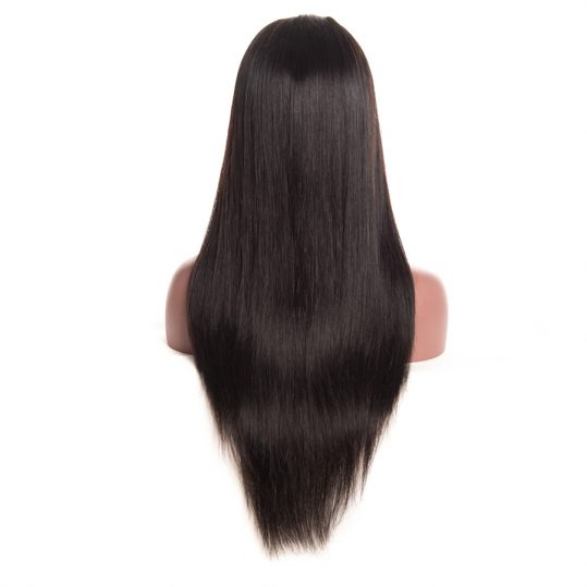 Wonder girl 360 Lace Frontal Wigs For Black Women 150% Density Pre Plucked Brazilian Straight Human Hair Wigs Non-remy Hair