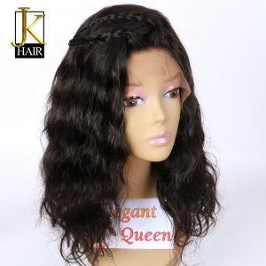Wavy Short Bob Wigs For Black Women Remy Brazilian Lace Front Human Hair Wigs Pre Plucked With Baby Hair Elegant Queen