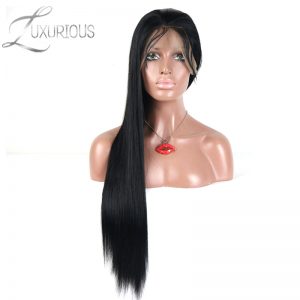 Luxurious Full Lace Human Hair Wigs For Black Women Straight 8-24Inch Brazilian Remy Hair Pre Plucked Natural Hairline