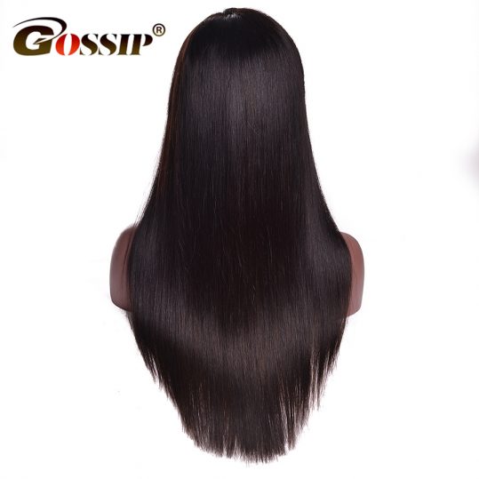 Gossip Hair Pre Plucked Full Lace Human Hair Wigs For Black Women Brazilian Straight Hair Wigs 5 Inch Swiss Lace Wig Non Remy