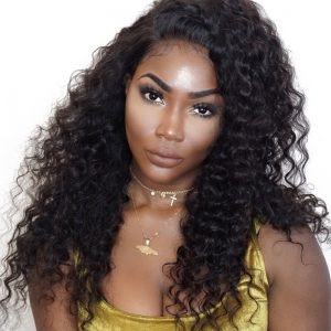 360 Lace Frontal Wig Pre Plucked With Baby Hair Brazilian Deep Wave Remy Lace Front Human Hair Wigs For Black Women CARA