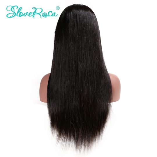 Slove Rosa Straight Wigs Full Lace Human Hair Wigs For Black Women Brazilian Human Remy Hair Natural Hairline With Baby Hair