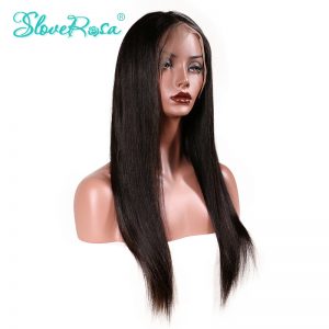 Slove Rosa Straight Wigs Full Lace Human Hair Wigs For Black Women Brazilian Human Remy Hair Natural Hairline With Baby Hair