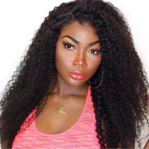 Lace Front Human Hair Wigs For Black Women 130% Density Pre Plucked Brazilian Kinky Curly Wig Remy Hair Bleached Knots CARA
