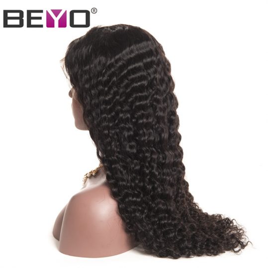 Beyo Hair Lace Front Human Hair Wigs For Black Women Pre Plucked Malaysian Deep Wave Wig With Baby Hair 8-26 Inch Non-Remy Hair