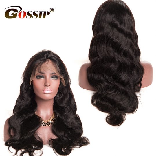 Gossip Lace Front Human Hair Wigs For Black Women Brazilian Body Wave Wig 8"-24" Pre Plucked Swiss Lace Frontal Wigs Non Remy
