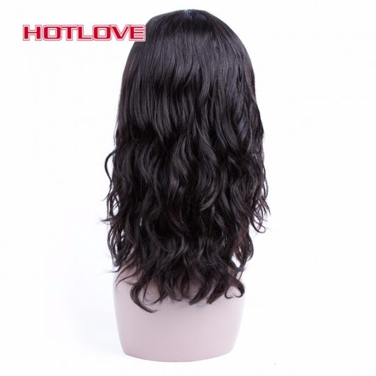 HOTLOVE Hair Brazilian Natural Wave None Lace Human Hair Wigs For Black Women With Baby Hair 150% Density Non Remy Hair
