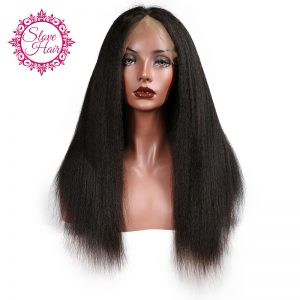 Slove Hair Brazilian Lace Front Human Hair Wig For Black Women Remy Human Hair Kinky Straight Wigs With Baby Hair Headline