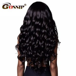Gossip Pre Plucked 360 Lace Frontal Wig Brazilian Body Wave Human Hair Wigs for Black Women 150% Density Swiss Lace wig Non Remy