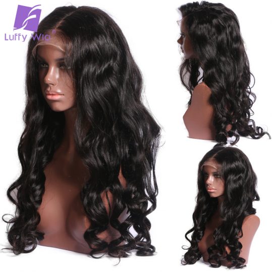 Luffy 13*6 Deep Part Glueless Lace Front Human Hair Wigs Malaysian Non-remy Hair Body Wave 130% With Baby Hair For Black Women