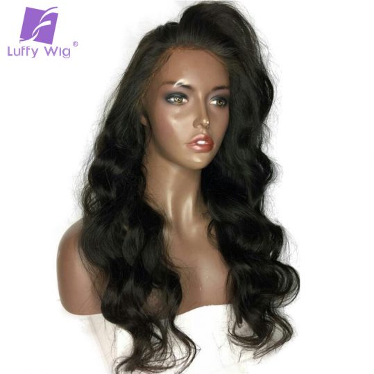 Luffy 13*6 Deep Part Glueless Lace Front Human Hair Wigs Malaysian Non-remy Hair Body Wave 130% With Baby Hair For Black Women