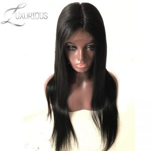 Luxurious Glueless Straight Silk Base Lace Front Human Hair Wigs With Baby Hair Brazilian Remy Human Hair 8-24" Natural Color