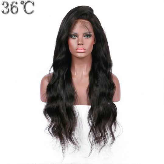 36C Body Wave Glueless Lace Front Human Hair Wig Non-Remy Hair Brazilian 28 I Side Part Wig With Natural Hairline Baby Hair