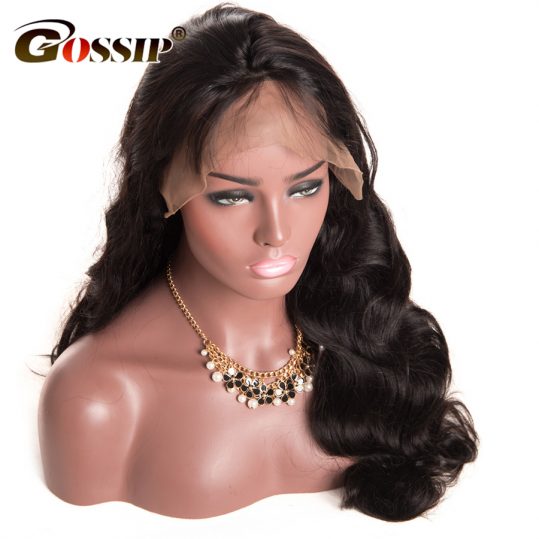 Gossip Lace Front Human Hair Wigs For Black Women Malaysian Body Wave Wigs 10"-24" Pre Plucked Swiss Lace Frontal Wig Non Remy