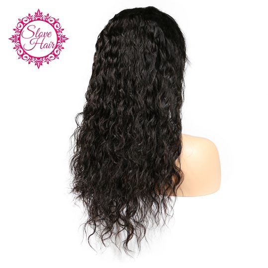 Slove Hair Brazilian Lace Front Human Hair Wigs For Black Women Remy Human Hair Water Wave Wig With Baby Hair Natural Hairline