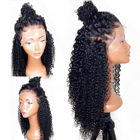 Pre Plucked Full Lace Human Hair Wigs For Black Women With Baby Hair 130% Brazilian Kinky Curly Hair Wig Non-Remy You May