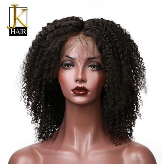 JK Hair Kinky Curly Lace Wig 150% Density Brazilian Remy Lace Front Human Hair Wigs For Black Women Pre Plucked With Baby Hair