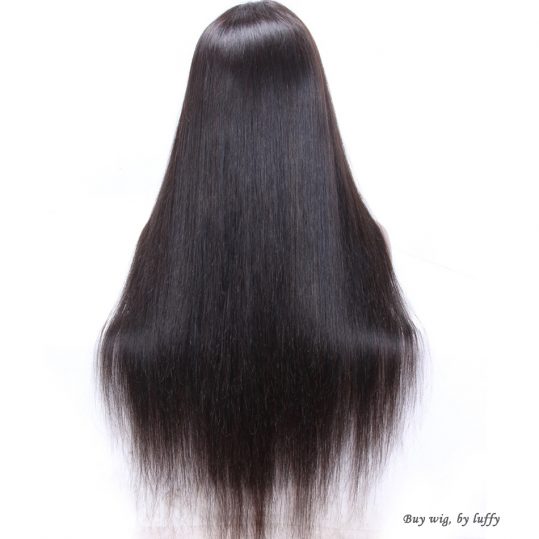 Luffy Indian Silky Straight 13*6 Deep Parting Glueless Lace Front Human Hair Wigs For Black Women With Baby Hair Non-remy Hair