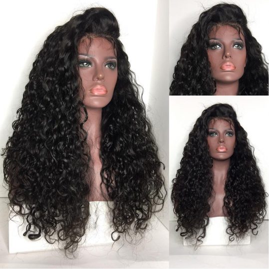 LUFFY Curly Indian Non Remy Hair 13*6 Deep Part Pre Plucked Lace Front Human Hair Wigs Natural Color For Black Women 130 density