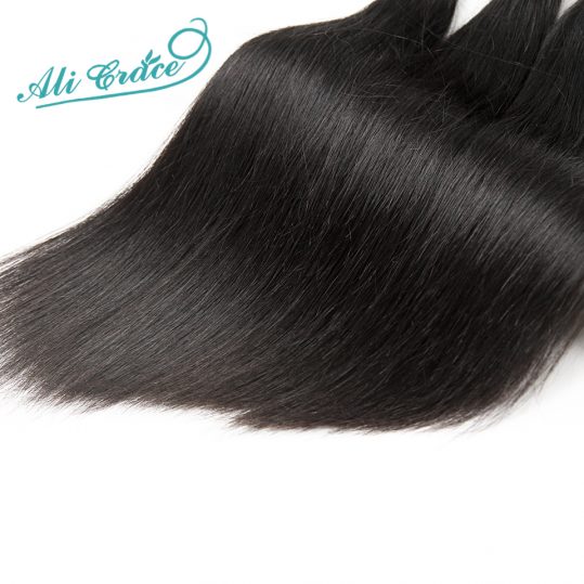 ALI GRACE Hair Brazilian Straight Human Hair 1 Piece Hair Weave Bundles 10-28inch Natural Color Free Shipping Remy Hair