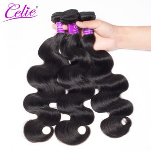 Celie Brazilian Body Wave Hair Weave Bundles 10-28 Inch Remy Hair Extension Natural Color Can be Dyed 100% Human Hair Bundles