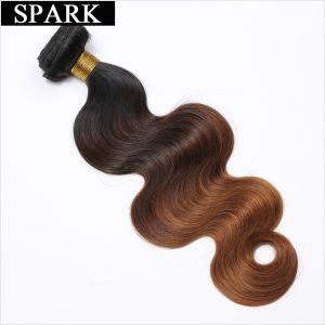 Spark Hair 3 Tone Ombre Brazilian Body Wave Hair Color 1b/4/30 100% Remy Human Hair Weave Bundles 12-26 inch Free Shipping