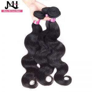 JVH Brazilian Body Wave Remy Hair Bundles Natural Color 100% Human Hair Weaving 8-28 inch