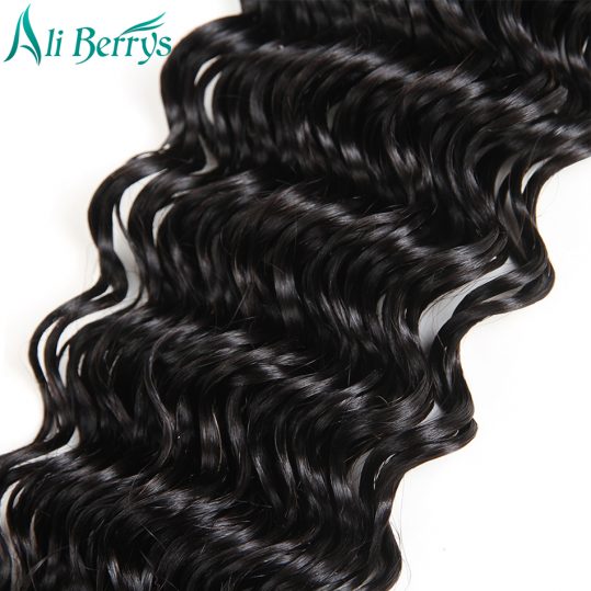 Ali Berrys Hair Deep Wave Brazilian Hair Weave Bundles 10"-28" Brazilian Deep Wave Natural Color Remy Human Hair Bundles