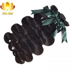 Ali Afee Hair Brazilian Body Wave Remy Human Hair Weave Bundles Natural Black Hair Extension 1 Piece  8-28 Inches Free Shipping