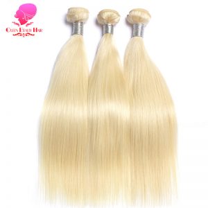 QUEEN BEAUTY HAIR 613 Blonde Hair Bundles Straight Human Hair Extension 12inch To 30inch Remy Brazilian Hair Weave Free Shipping