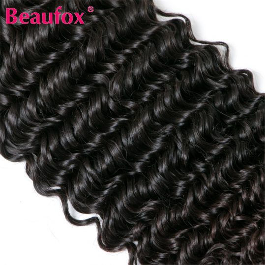 Beaufox Deep Wave Brazilian Hair Bundles 100% Human Hair Bundles Natural Color Remy Hair Can Buy 3 Or 4 Bundles Free Shipping