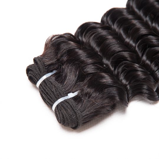 Wonder girl Deep Wave Brazilian Hair Weave Bundles 1PC Remy Hair Extension 10"-28" Human Hair Bundles No Shedding No Tangle