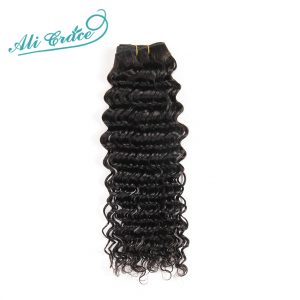 ALI GRACE Hair Brazilian Deep Wave 1 Bundle 100% Remy Human Hair Extension Weave Natural Color Free Shipping