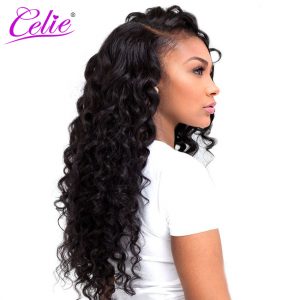 Celie Hair Loose Deep Brazilian Hair Weave Bundles More Wave Natural Black Color Remy Hair Extension 100% Human Hair Bundles