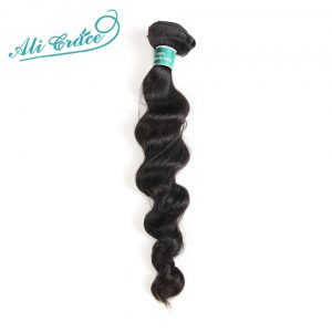 ALI GRACE Hair Brazilian Loose Wave 1 piece 100% Remy Human Hair Extension Natural Color Hair Weave Bundles