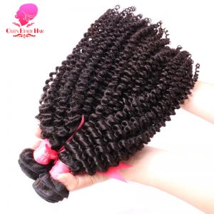 QUEEN BEAUTY HAIR Brazilian Kinky Curly Hair Weave Remy Human Hair Bundles 1PC 8-30 inch Natural Color Hair Weft Free Shipping