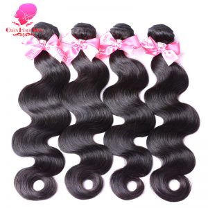 QUEEN BEAUTY HAIR Brazilian Body Wave Bundles 1 Piece Remy Human Hair Weave Natural Color Hair 8inch To 30inch Free Shipping