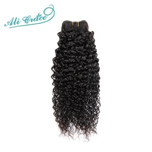 ALI GRACE Hair Brazilian Kinky Curly Human Hair Weave 1 Bundle Natural Color 10-28 inch Remy Hair Bundles  Free Shipping