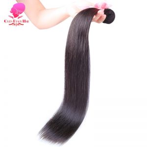 QUEEN BEAUTY HAIR Remy Hair Brazilian Straight Hair Bundles Natural Color Human Hair Weave Weft 8inch To 30inch Free Shipping