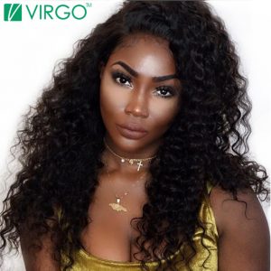 VOLYS Virgo Hair Brazilian Deep Curly Hair Remy Hair Human Hair Extensions Natural Black Hair 1 Piece /Lot Can Buy 3/4 Bundles